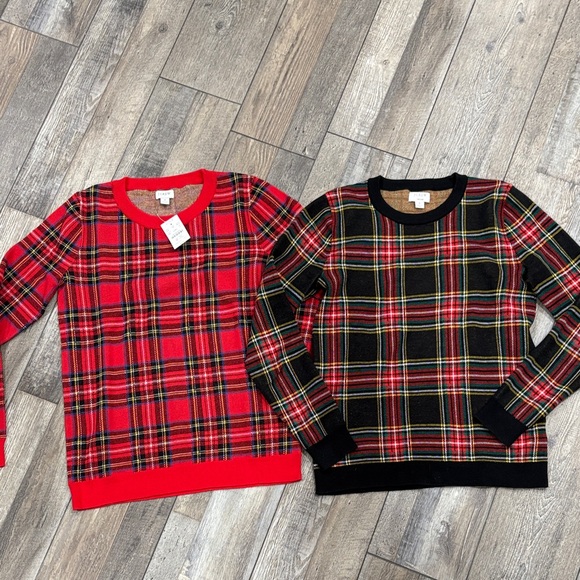 Bundle of 2 J Crew Plaid Sweaters - Picture 1 of 3